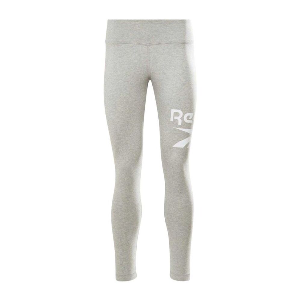 Reebok Womens/Ladies Slim Leggings / Medium Grey/White